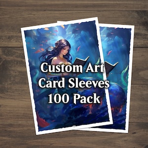 100 Custom Card Game Sleeves - Custom Printed Sleeves 100pk for Magic and other Collectable Card Games