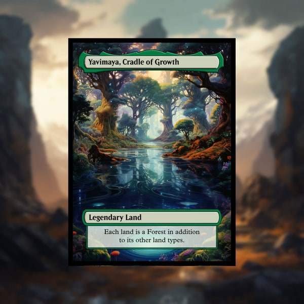 Yavimaya Cradle of Growth Proxy - Custom Game Cards for Commander Proxy Yavimaya Cradle of Growth Proxies Yavimaya Proxy Yavimaya