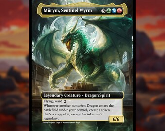 Miirym Sentinel Wyrm Proxy - Regular Frame - Custom Game Card for Commander Proxy Miirym Sentinel Wyrm Dragon Proxies Miirym Sentinel Wyrm