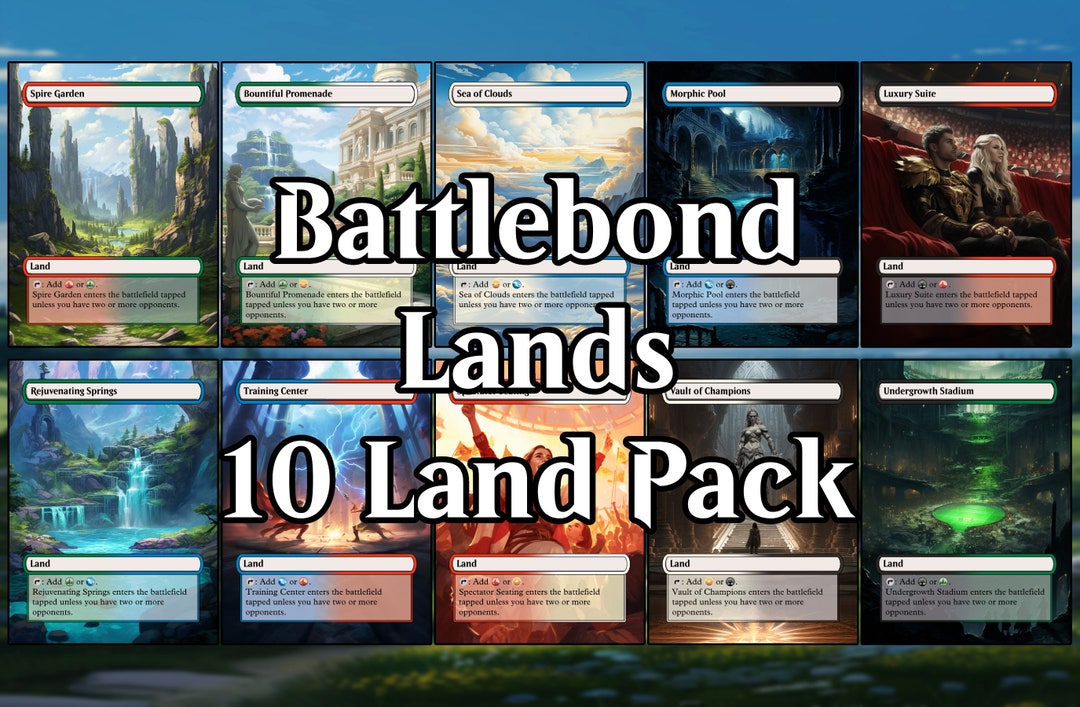 Battlebond Land MTG Dual Land Proxies 10 Custom Game Cards for Commander Proxy Battlebond