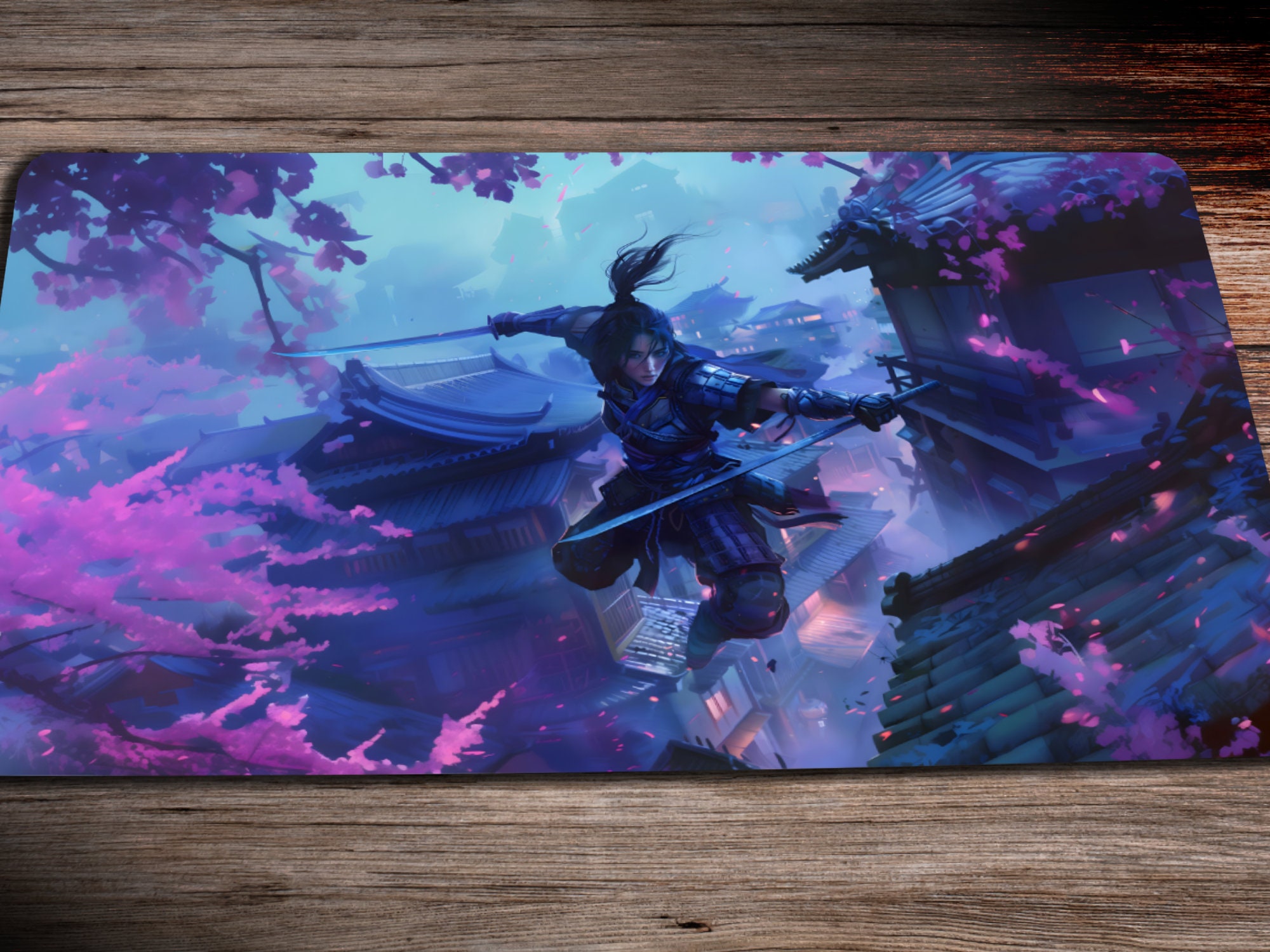 Yuriko, the Tiger's Shadow Playmat MTG Compatible Custom Art