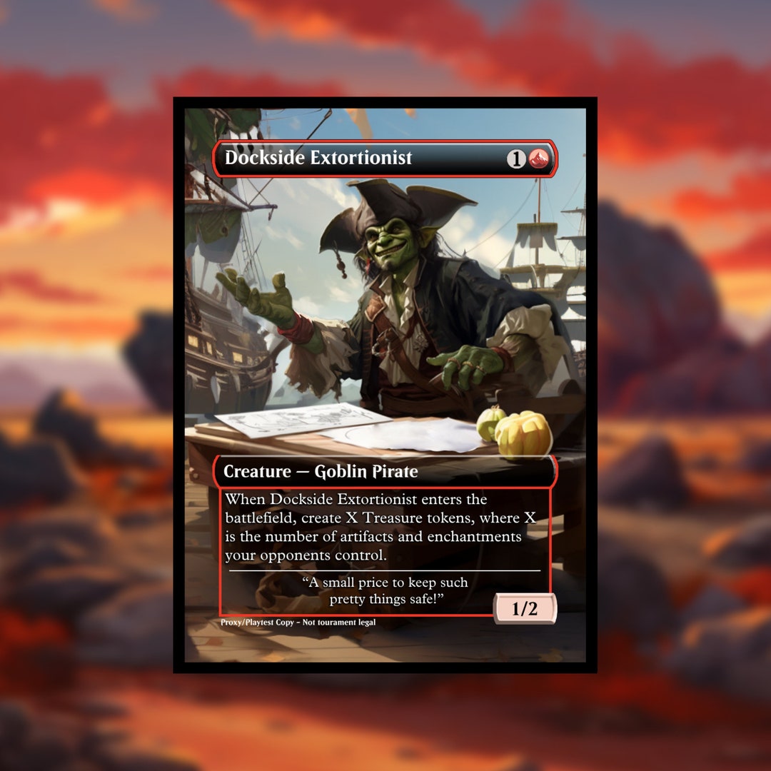 Dockside Extortionist MTG Proxy Clear Frame Custom Game Card for