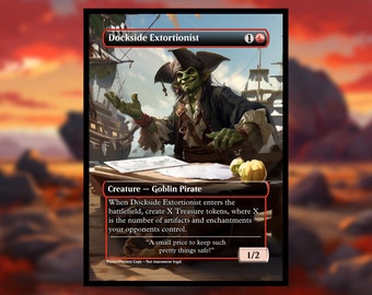 Dockside Extortionist MTG Proxy - Clear Frame - Custom Game Card for Commander Proxy Dockside Extortionist Proxies