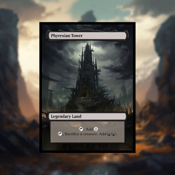 Phyrexian Tower Proxy - Custom Game Cards for Commander Proxy Phyrexian Tower Proxies Phyrexian Tower