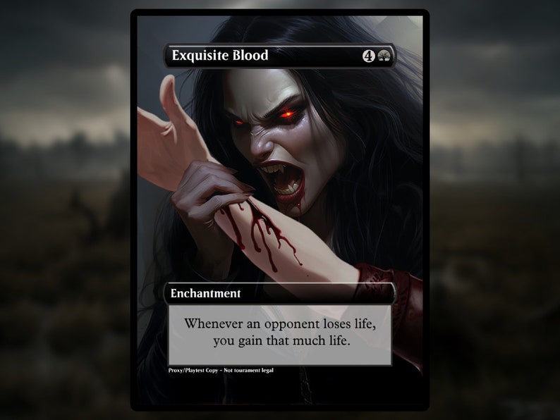 MTG Exquisite Blood Proxy Custom Magic the Gathering Cards Etsy