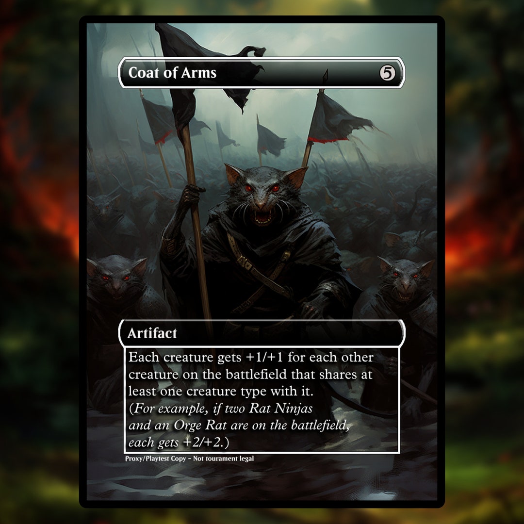 Coat of Arms Proxy Rat Art Custom Art MTG Compatible Proxy Coat of Arms Proxies Great for