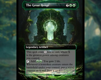 The Great Henge Proxy - Regular Frame - Custom Game Cards for Commander Proxy The Great Henge Proxies Great Henge Proxy