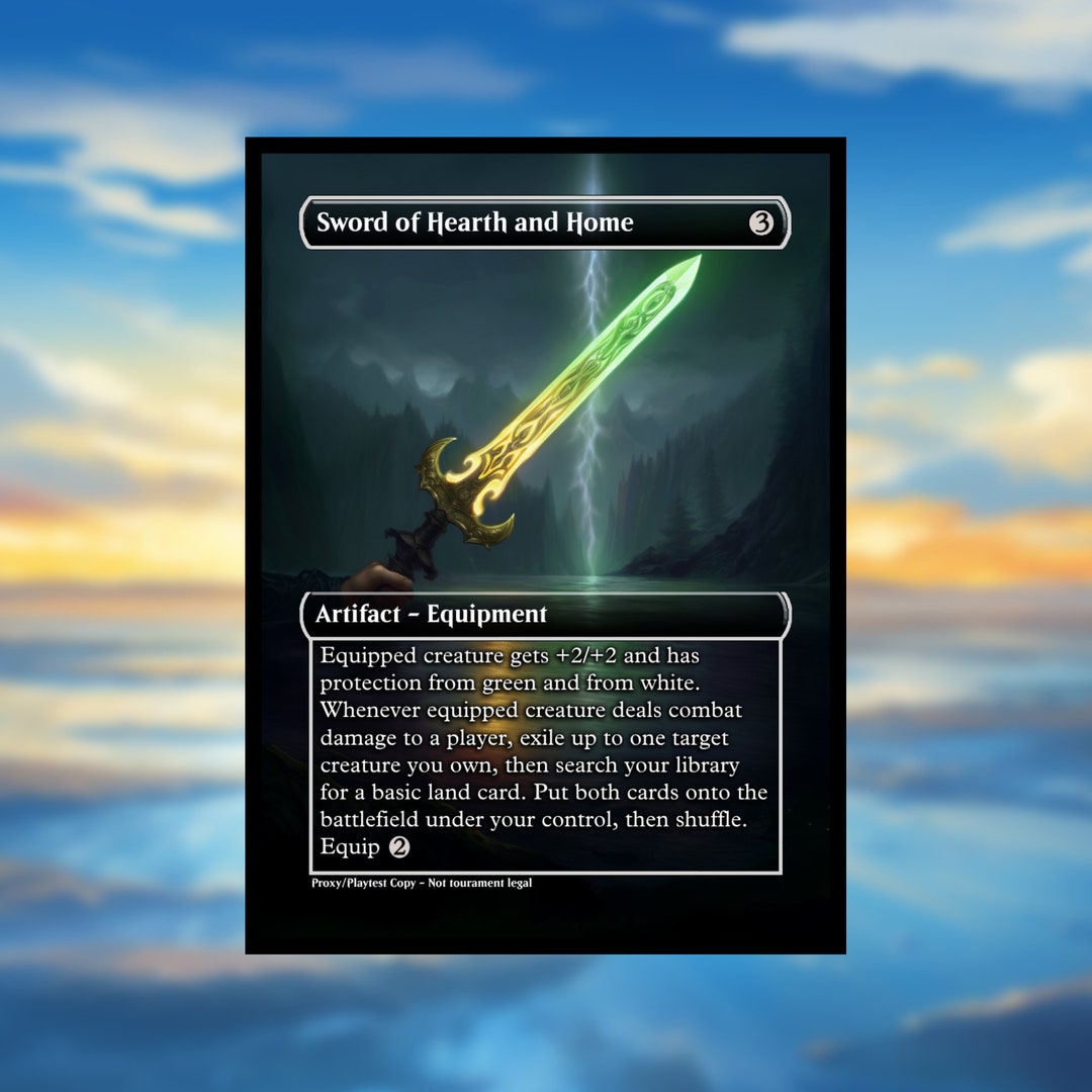 Sword of Hearth and Home Proxy Clear Frame Custom Game Card for