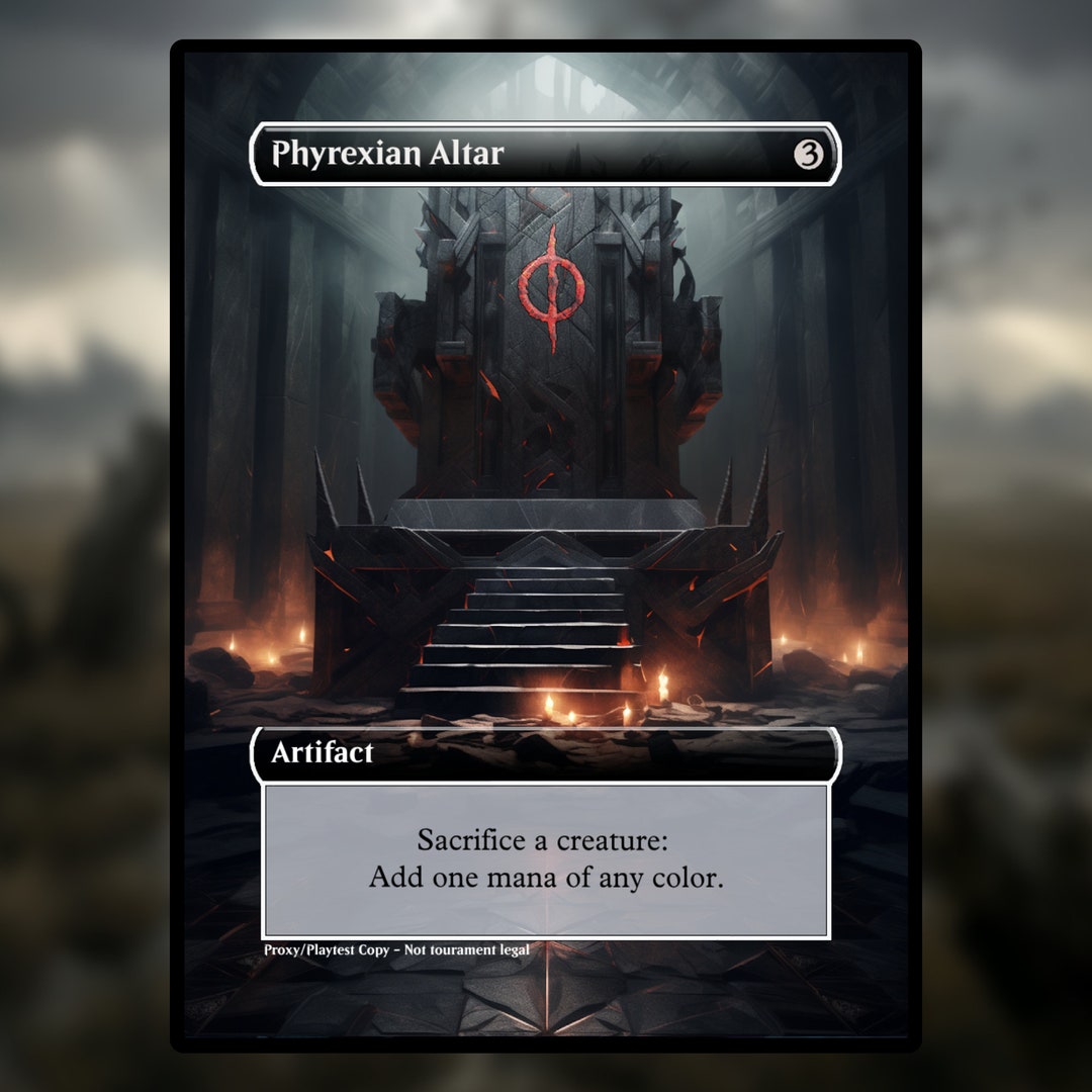 Phyrexian Altar Proxy Regular Frame Custom Game Card for Commander ...