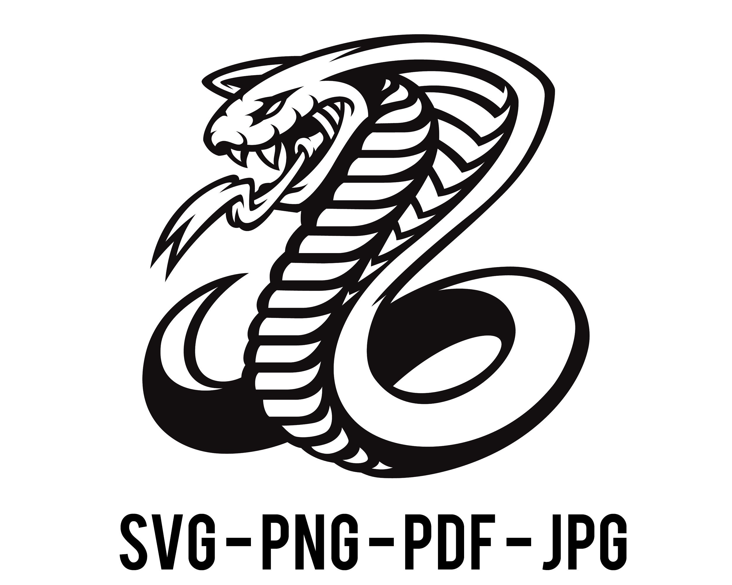 Cobra Snake Clipart SVG PNG Pdf Jpg Cricut Silhouette Etsy