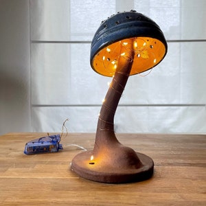 Ceramic mushroom lamp