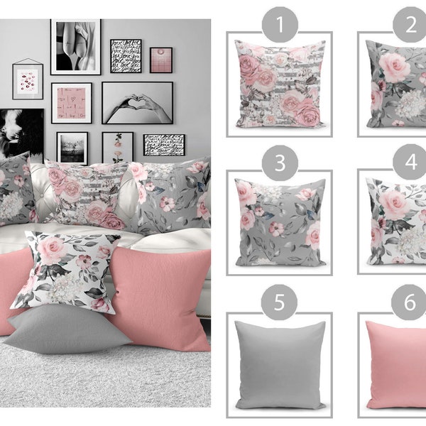 Grey Throw Pillows Etsy