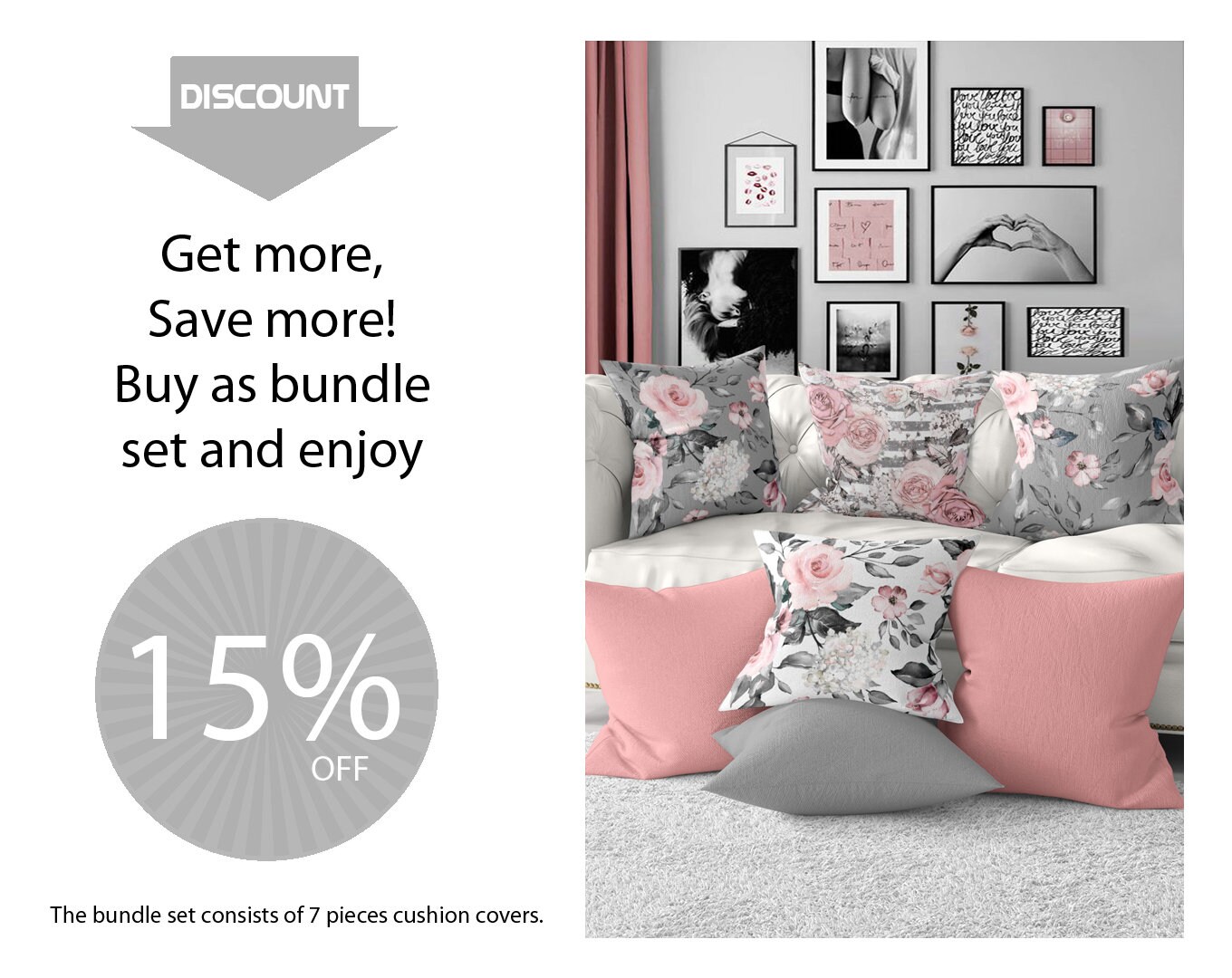 Pink and Grey Throw Pillows With Graceful Rose Patterns Decorative Cushion Covers Living Room Gift Housewarming Gift Rose Blush Pillow Etsy