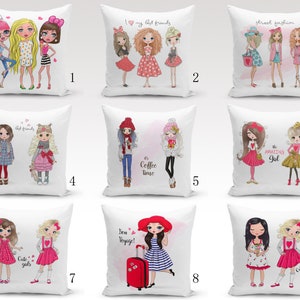 Best Friends Forever: Cushions and Pillow Covers Celebrating the Bond of Girl Friendship, Kids Room Decor, Gift for Bestie