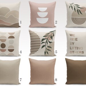 Positive Vibes: Abstract Throw Pillows with  Inspiring Message, Mixed-Prints on Cushion Cover, Abstract Designs on Pillow Covers, Home Decor