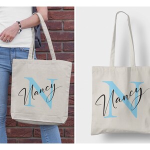 Personalized Initial Tote Bag, Everyday Style&Special Occasions, Birthday, Bachelorette, Bridesmaid, Bride, Maid of Honor, Customizable Gift