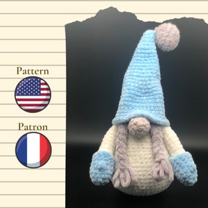 Crochet pattern gnome (PDF file), amigurumi gnome, crochet gnome plush pattern, crochet winter