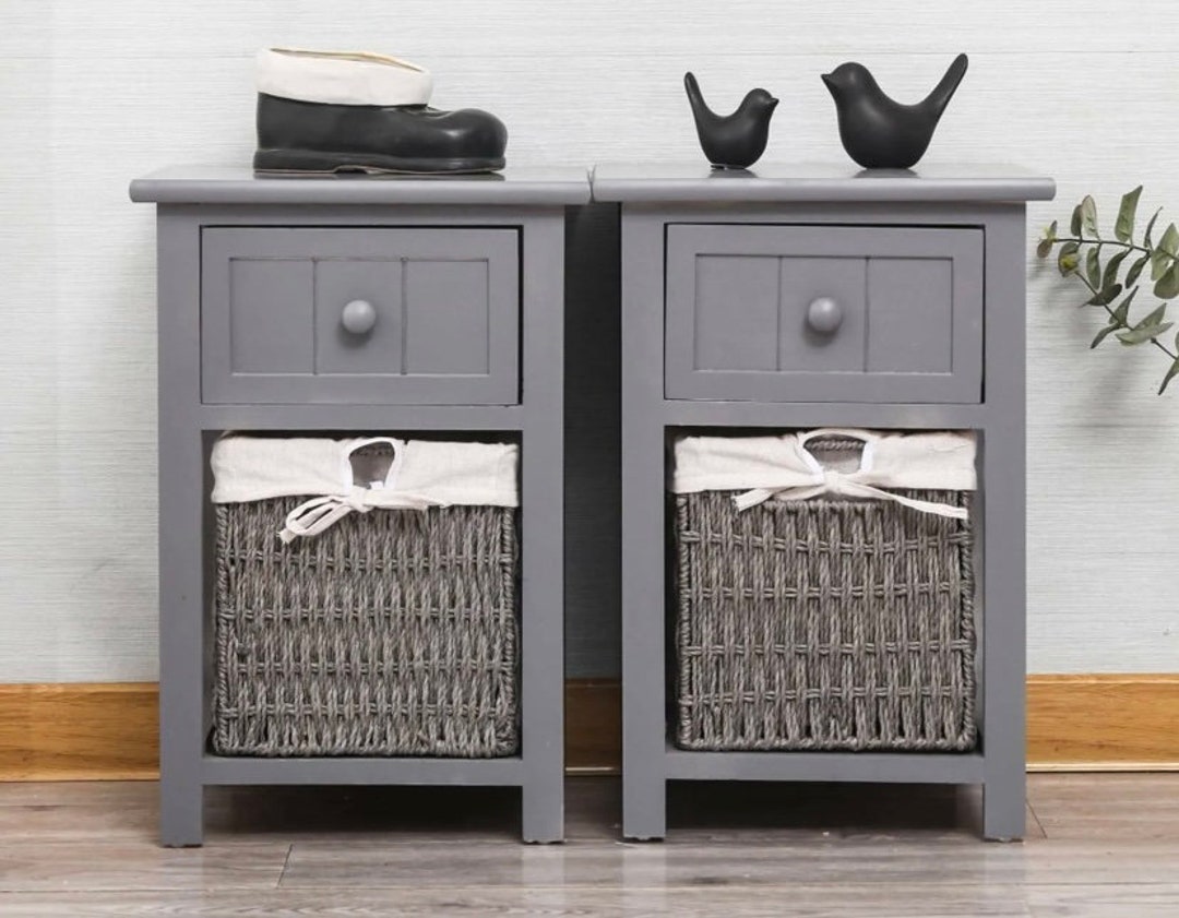 Shabby Chic Bedside Tables Bedside Unit Drawers With Etsy UK