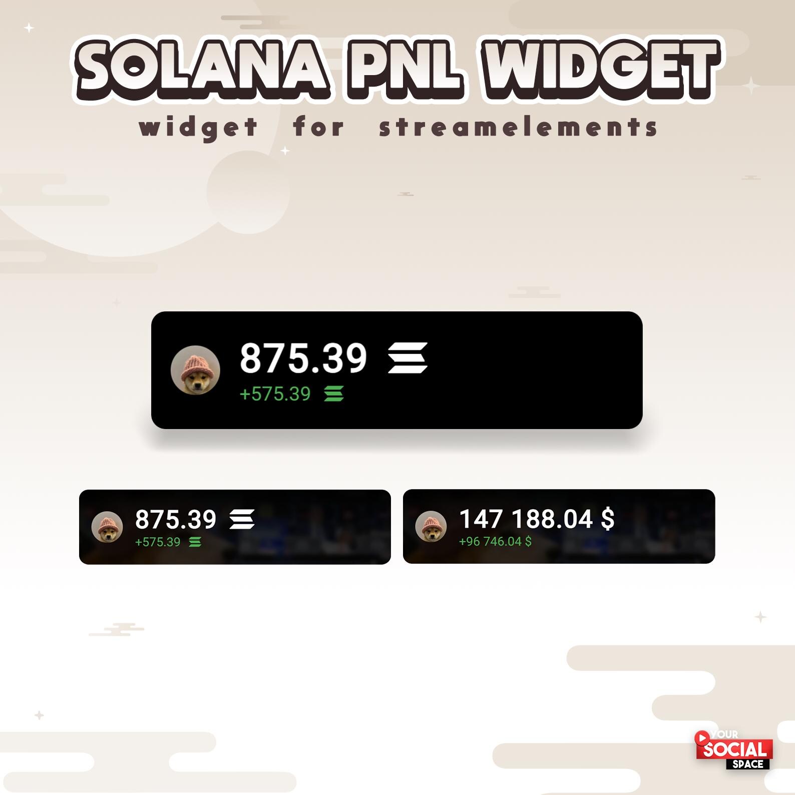 Solana PNL Tracker Widget: Streamelements Crypto Overlay (digital Download)  - Etsy Canada