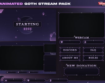 Animated Gothic Vampire Stream Overlay Just Chatting Overlay -  Canada