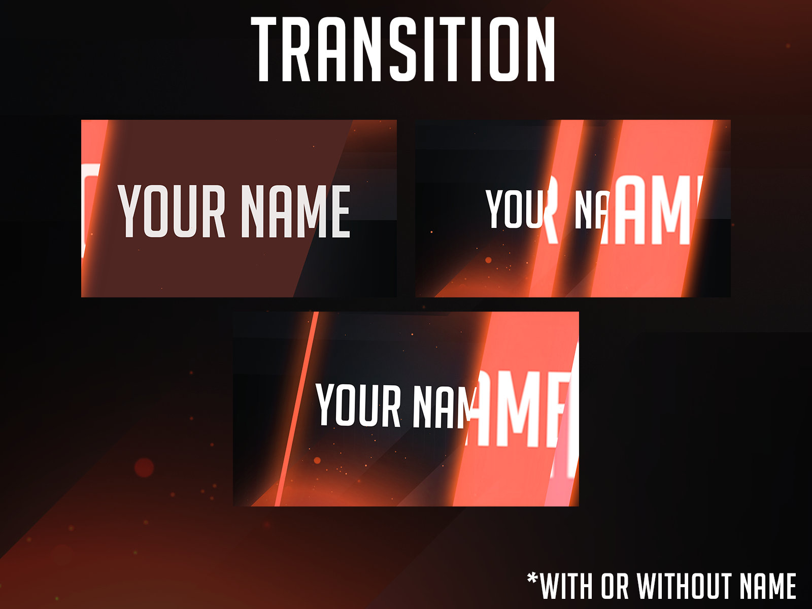 Animated Orange Twitch Overlay Package: Complete Stream (digital ...