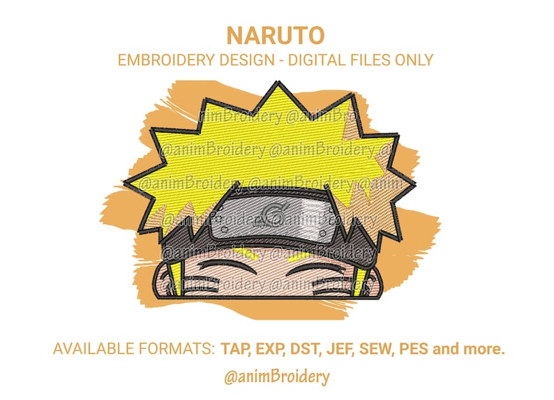 Anime Embroidery Design Machine Embroidery File Anime Fan Etsy