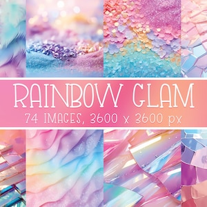 Sfondi arcobaleno iridescenti, carte digitali metallizzate, texture e motivi stampabili, download di sfondi glamour, stampe olografiche di lusso alla moda