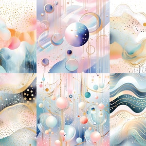 Abstract Pastel Background Printable Digital Papers. Ideal for Posters ...