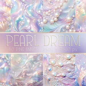 Papeles digitales imprimibles con fondo de perla iridiscente pastel para sublimación, scrapbooking, tarjetas, cubiertas, manualidades, álbumes, diarios basura, etc.
