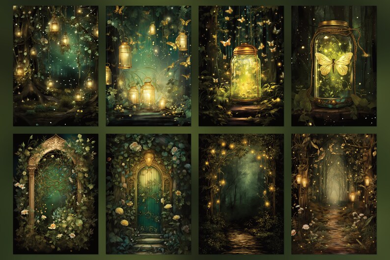 Enchanted Forest Junk Journal Pages: Vintage Ephemera (digital Download ...