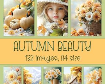 Autumn Digital Papers Bundle: Fall Junk Journal Pages, Printable Wall Art, Scrapbook Prints