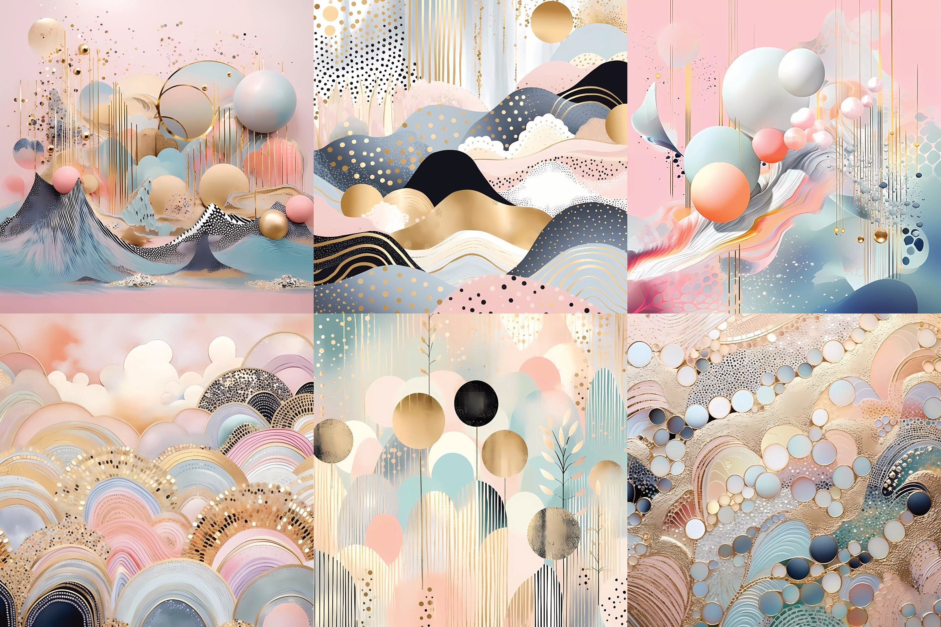 Abstract Pastel Background Printable Digital Papers. Ideal for Posters ...