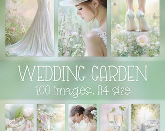 Wedding Garden Digital Junk Journal Pages: Romantic Scrapbook Paper Bundle, Love Journaling (Instant Download)