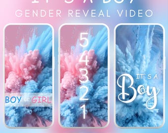 C'est un garçon ! Vidéo révélatrice du genre – Non modifiable | Téléchargement numérique instantané | Format du téléphone portable