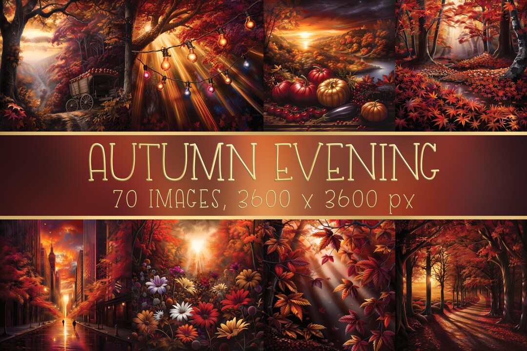 Autumn Fall Printable Digital Paper Downloads for Wall Art, Posters ...