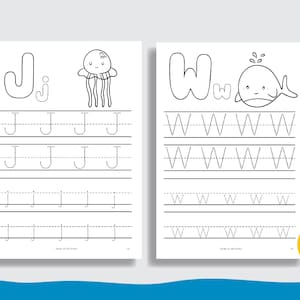 Uppercase and Lowercase Alphabet - Tracing Worksheets - Handwriting - Worksheets - ABC - Trace - Homeschool - Preschool - Kindergarten.