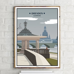 Altstadt Dresden (1) - Vintage Travel Poster