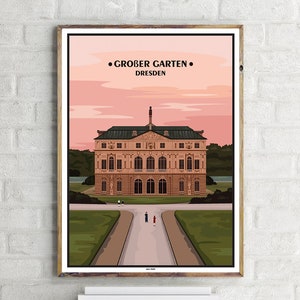 Dresden Großer Garten (1) - Vintage Travel Poster