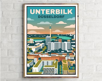 Düsseldorf Unterbilk (1) - Vintage Travel Poster
