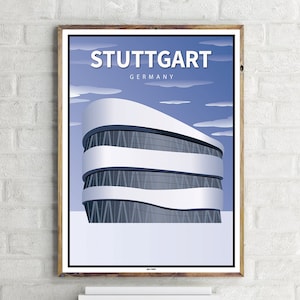 Mercedes-Benz Museum Stuttgart (1) - Vintage Travel Poster