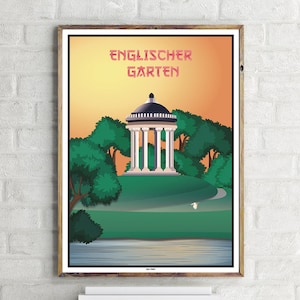 Englischer Garten (1) - Vintage Travel Poster
