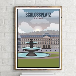 Schlossplatz (1) - Póster de viaje antiguo