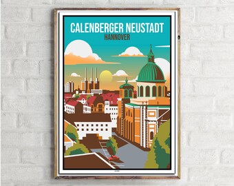 Hanover Calenberger Neustadt (1) - Vintage Travel Poster