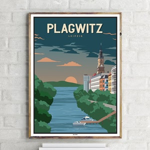 Leipzig Plagwitz (1) - Vintage Travel Poster