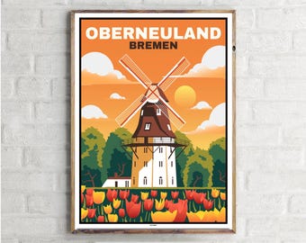 Bremen Oberneuland (1) - Vintage Travel Poster