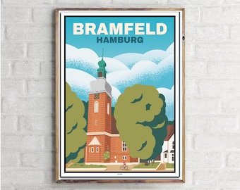 Hamburg Bramfeld (1) - Vintage Travel Poster