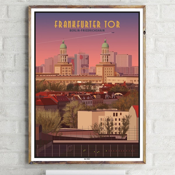 Friedrichshain: Frankfurter Tor (1) - Vintage Travel Poster