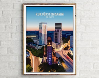 Charlottenburg: Kurfürstendamm (6) - Vintage Travel Poster