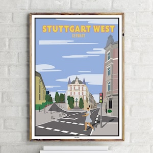 Stuttgart-West (2) - Vintage Travel Poster