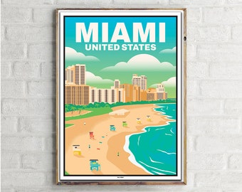 Miami Beach (1) - Vintage Travel Poster